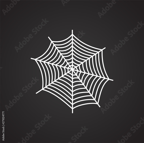 Spider related icon on background for graphic and web design. Simple illustration. Internet concept symbol for website button or mobile app. © Andre