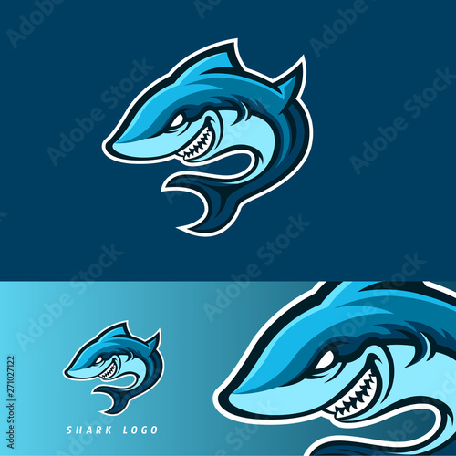 Shark esport gaming mascot logo template