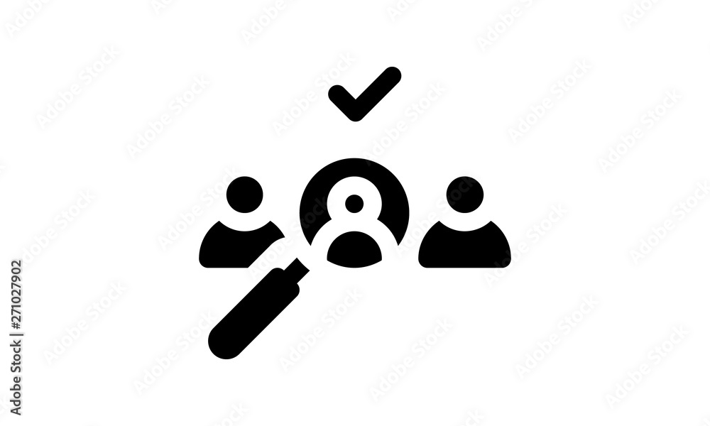 Human resource icon for team and staff management Human resource icon for team and staff management