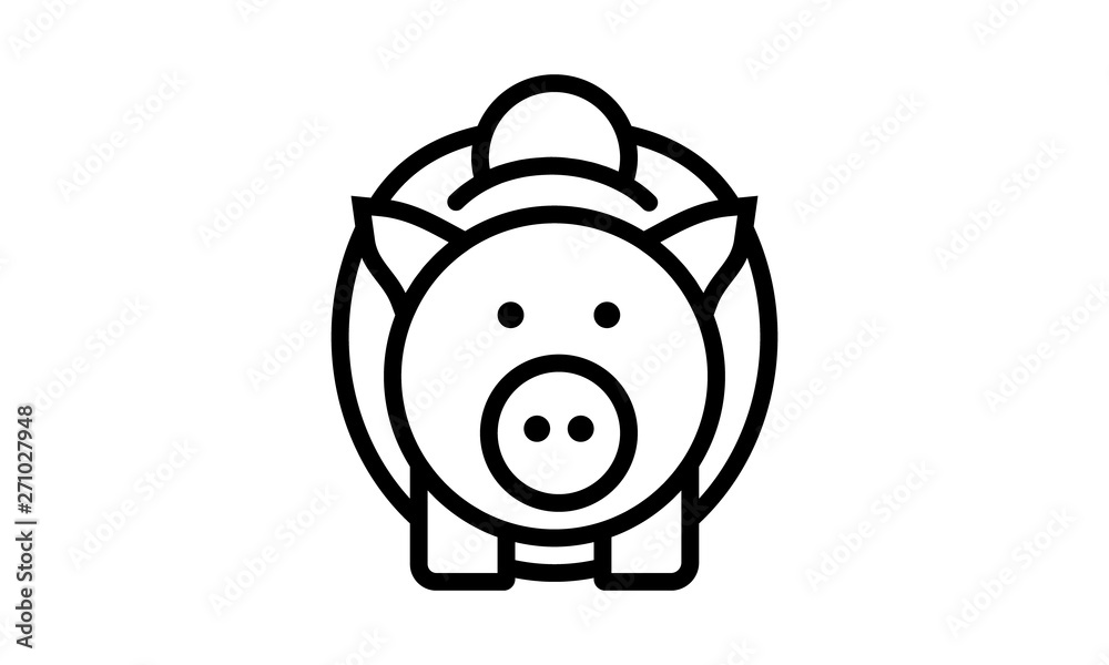 Piggy bank icon for saving and financial management Piggy bank icon for saving and financial management