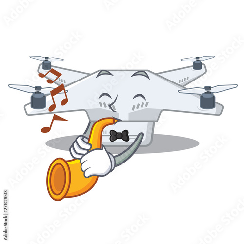 With trumpet drone in the a character shape photo