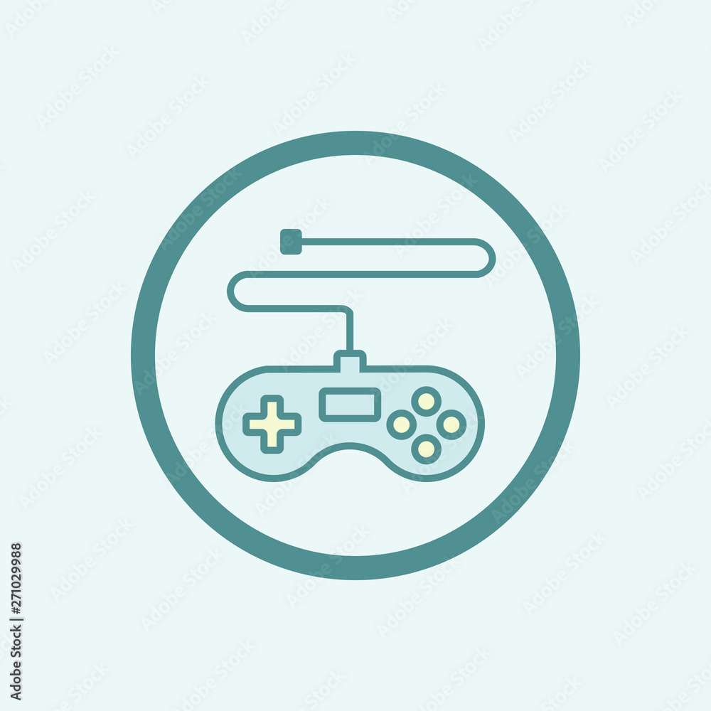 Game control vector icon. New trendy style game controller graphic design illustration.
