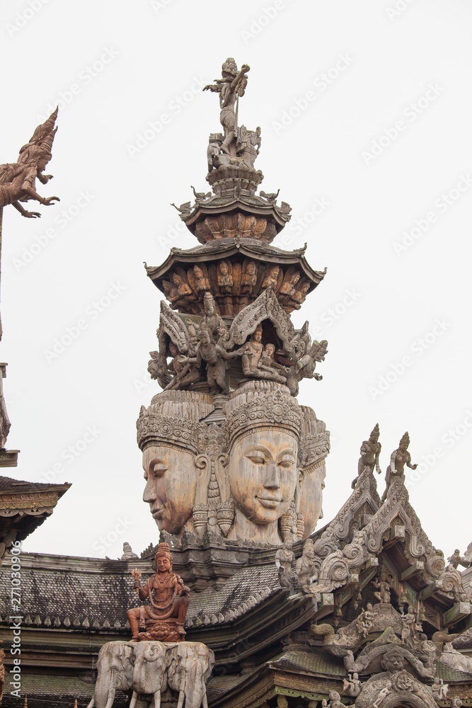 Sculptures in wood , Thailand