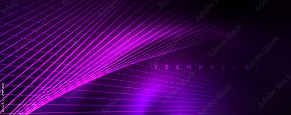 Color light with lines, outer space background, bright rays Color light with lines, outer space background, bright rays