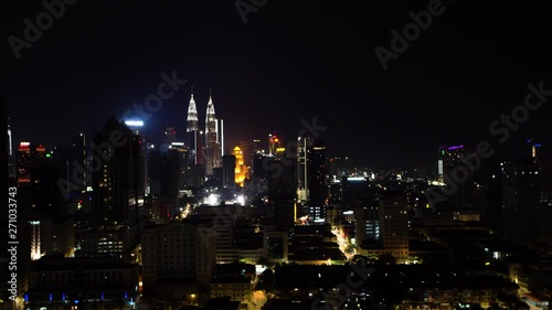 Wallpaper Mural Kuala Lumpur Cityscape Overlooking City Skyline at Night.Federal Territory.Malaysia Torontodigital.ca