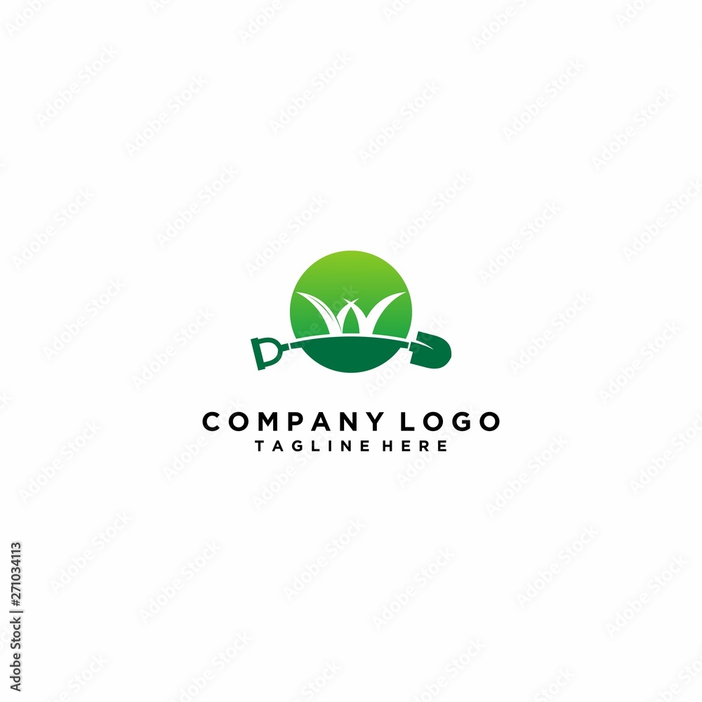 garden shovel logo vector icon ilustration garden shovel logo vector icon ilustration