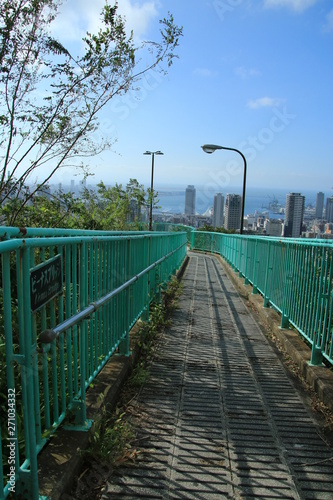 ビーナスブリッジからの神戸市街地風景