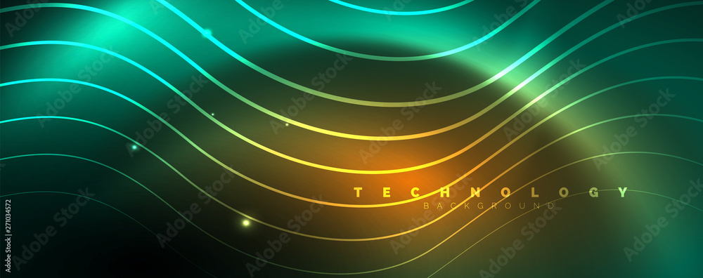 Shiny neon lines template - northern lights glowing blur lines. Futuristic style glow neon 80s disco club or night party techno template Shiny neon lines template - northern lights glowing blur lines. Futuristic style glow neon 80s disco club or night party techno template