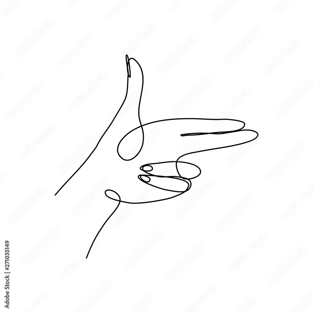 gun, vector, finger, gesture, human, illustration, female, woman