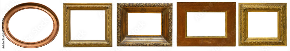 Fototapeta premium Picture frames collection set isolated on white