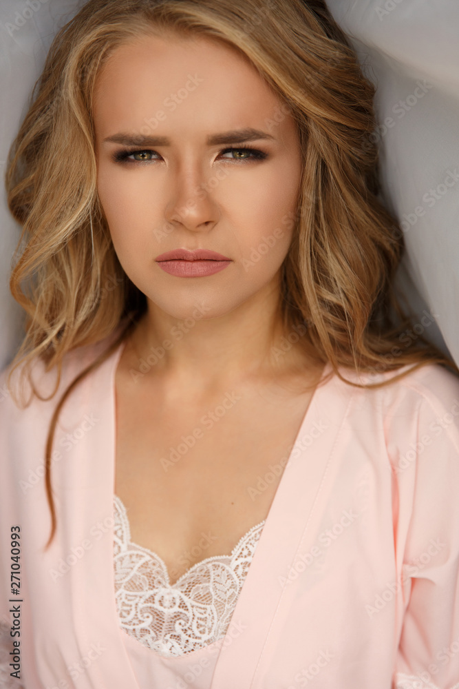 Portrait of beautiful girl, looking at the camera