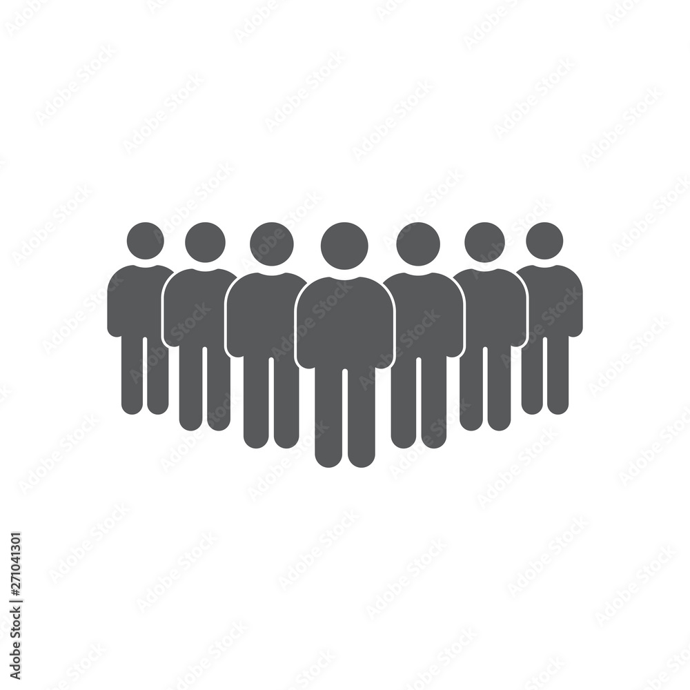 People icon set. Crowd of people, isolated on white background People icon set. Crowd of people, isolated on white background