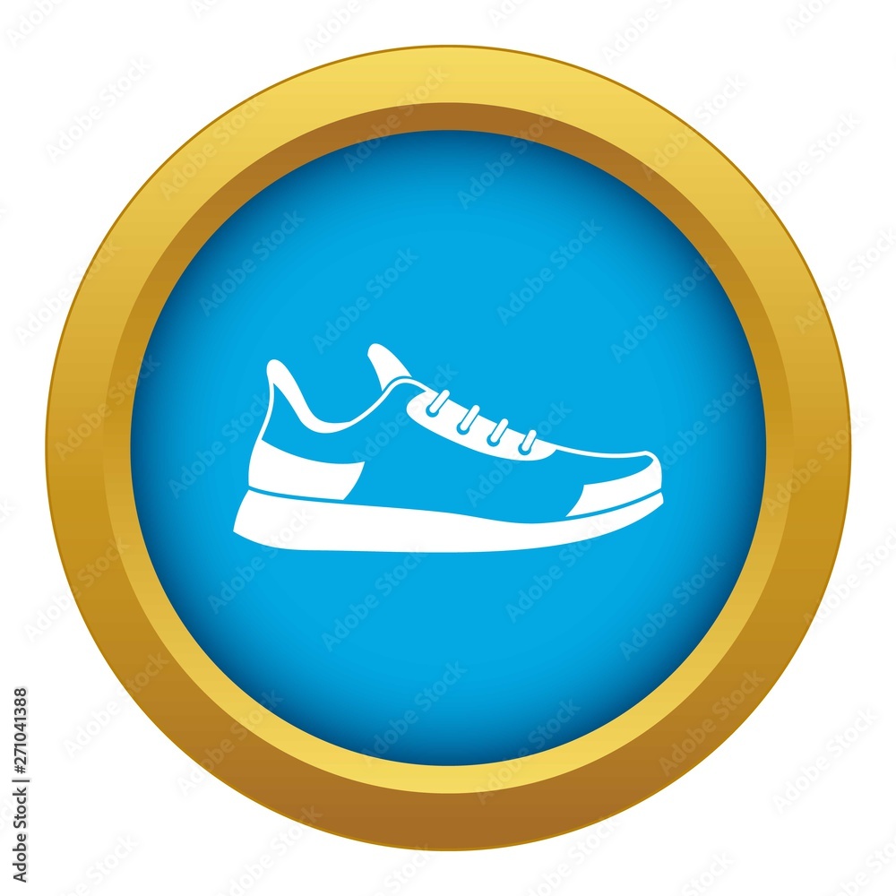 Sneaker icon blue vector isolated on white background for any design Sneaker icon blue vector isolated on white background for any design