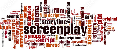 Screenplay word cloud
