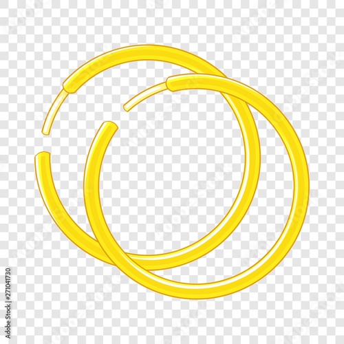 Gold earrings icon. Cartoon illustration of gold earrings vector icon for web design