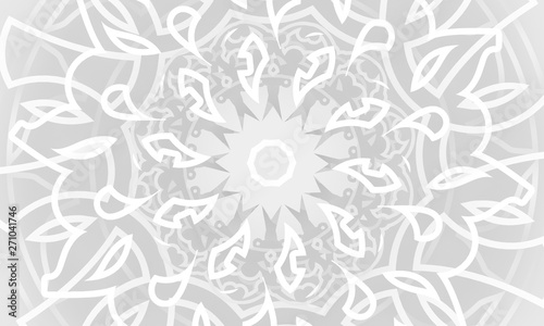 Fototapeta Naklejka Na Ścianę i Meble -  Decorative design element. Patterns with geometric ornament. Circular ornamental symbol. Islam, Arabic and Indian, ottoman motifs. 3D rendering
