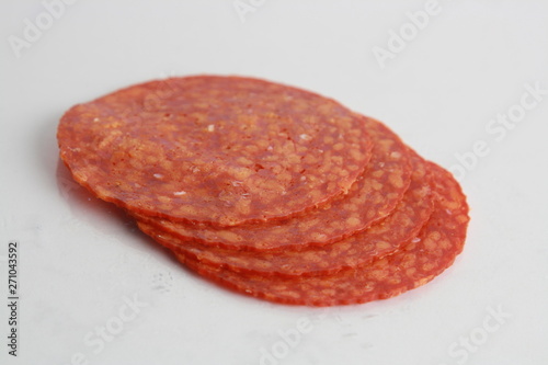 slices of chorizo from Pamplona