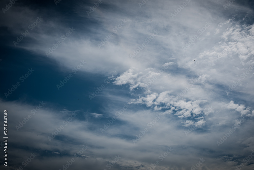 blue sky with clouds and birds blue sky with clouds and birds