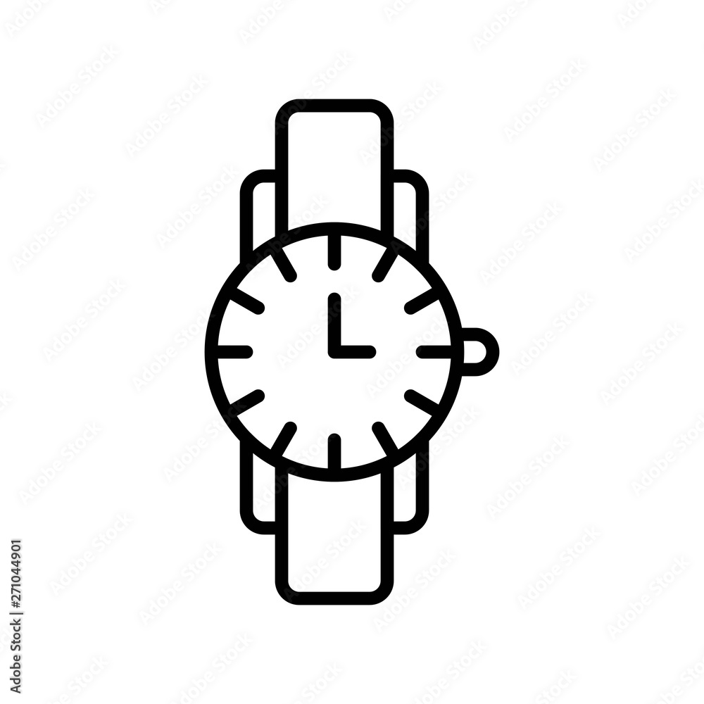 Watch vector illustration, Isolated line style icon Watch vector illustration, Isolated line style icon