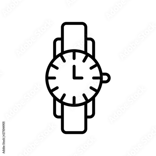 Watch vector illustration, Isolated line style icon