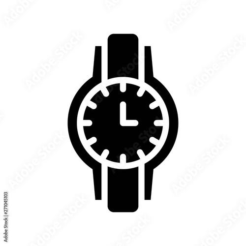 Watch vector illustration, Isolated solid style icon