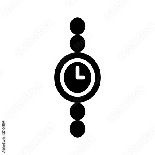 Watch vector illustration, Isolated solid style icon