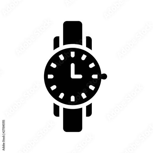 Watch vector illustration, Isolated solid style icon