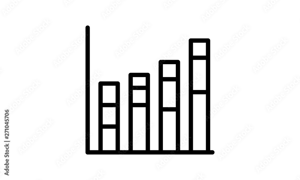 Growing graph icon for financial growth and performance Growing graph icon for financial growth and performance