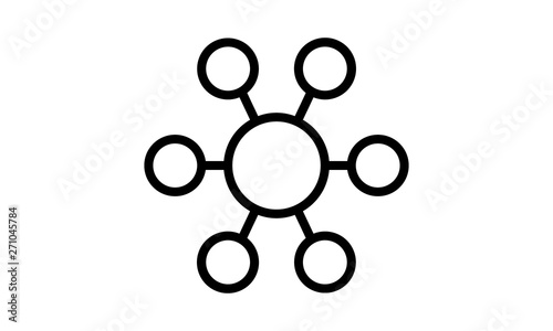 Business Network vector icon - Vector 