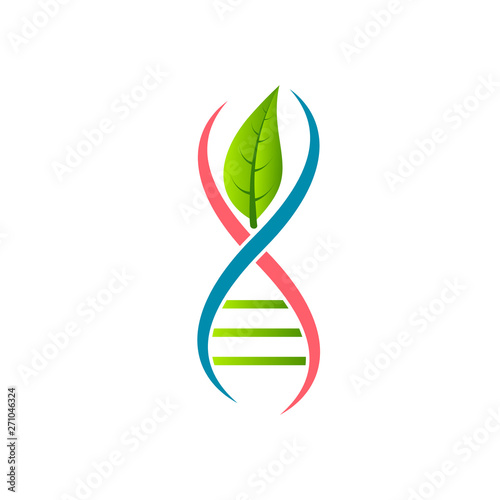 DNA strand symbol. Isolated on white background
