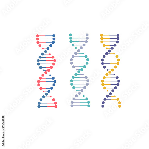 DNA strand symbol. Isolated on white background