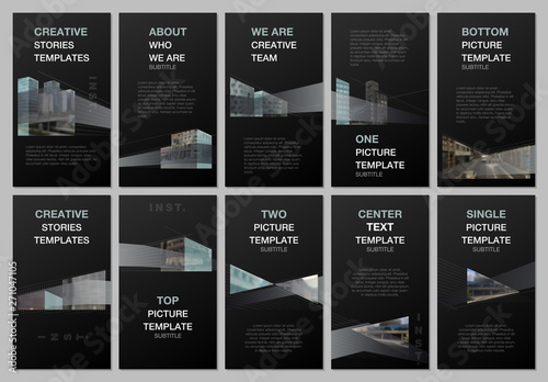 Creative social networks stories design, vertical banner, flyer template with architecture design. Abstract architectural background. Covers design templates for flyer, leaflet, brochure, presentation