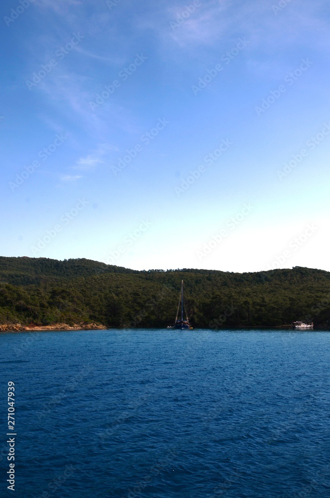 Goélette turque navigant de Bodrum aux criques du golfe de Gokova (Turquie)