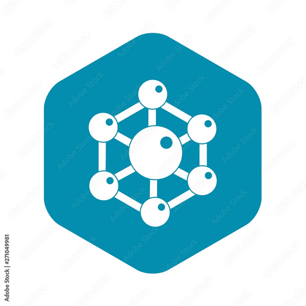Chemical and physical atoms molecules icon in simple style isolated vector illustration Chemical and physical atoms molecules icon in simple style isolated vector illustration