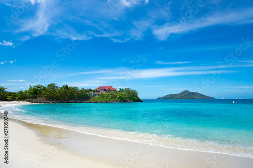 Fototapeta Naklejka Na Ścianę i Meble -  View of Eden Island Mahe Seychelles at sunny weather