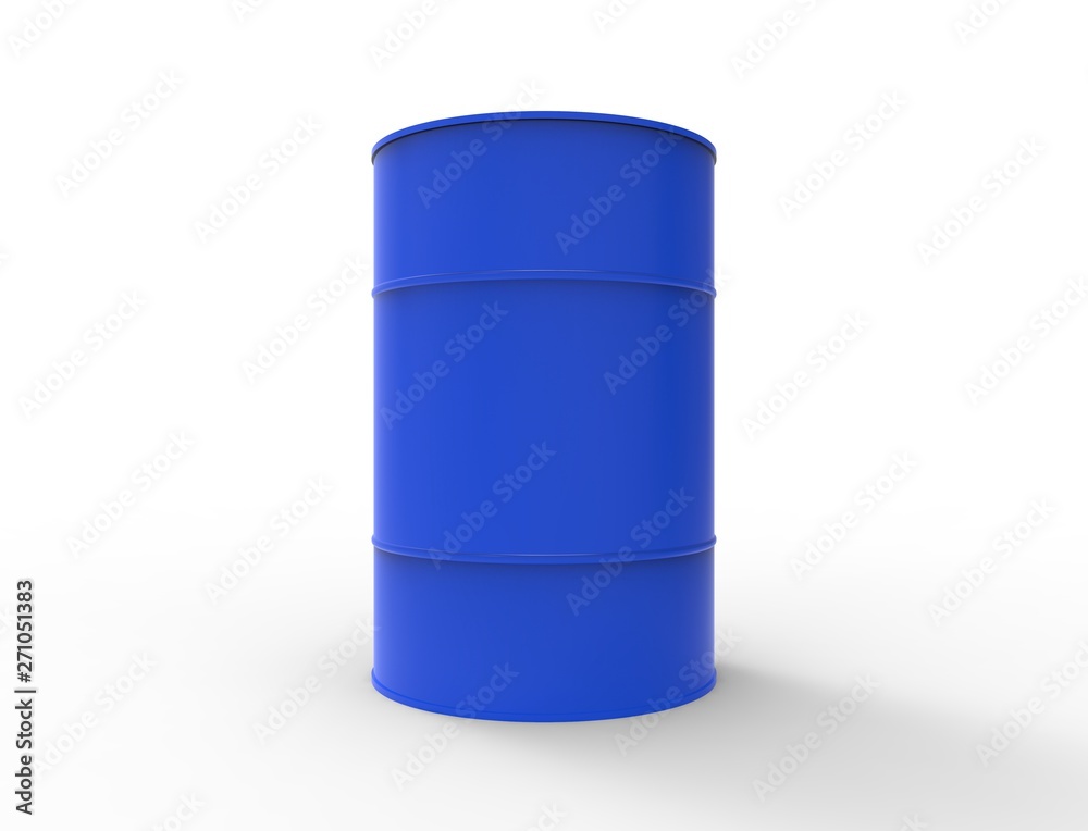 3D rendering of oil barrels isolated in white studio background. 3D rendering of oil barrels isolated in white studio background.