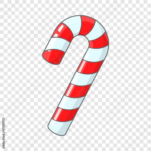 Candy cane for Christmas icon. Cartoon illustration of candy cane vector icon for web design