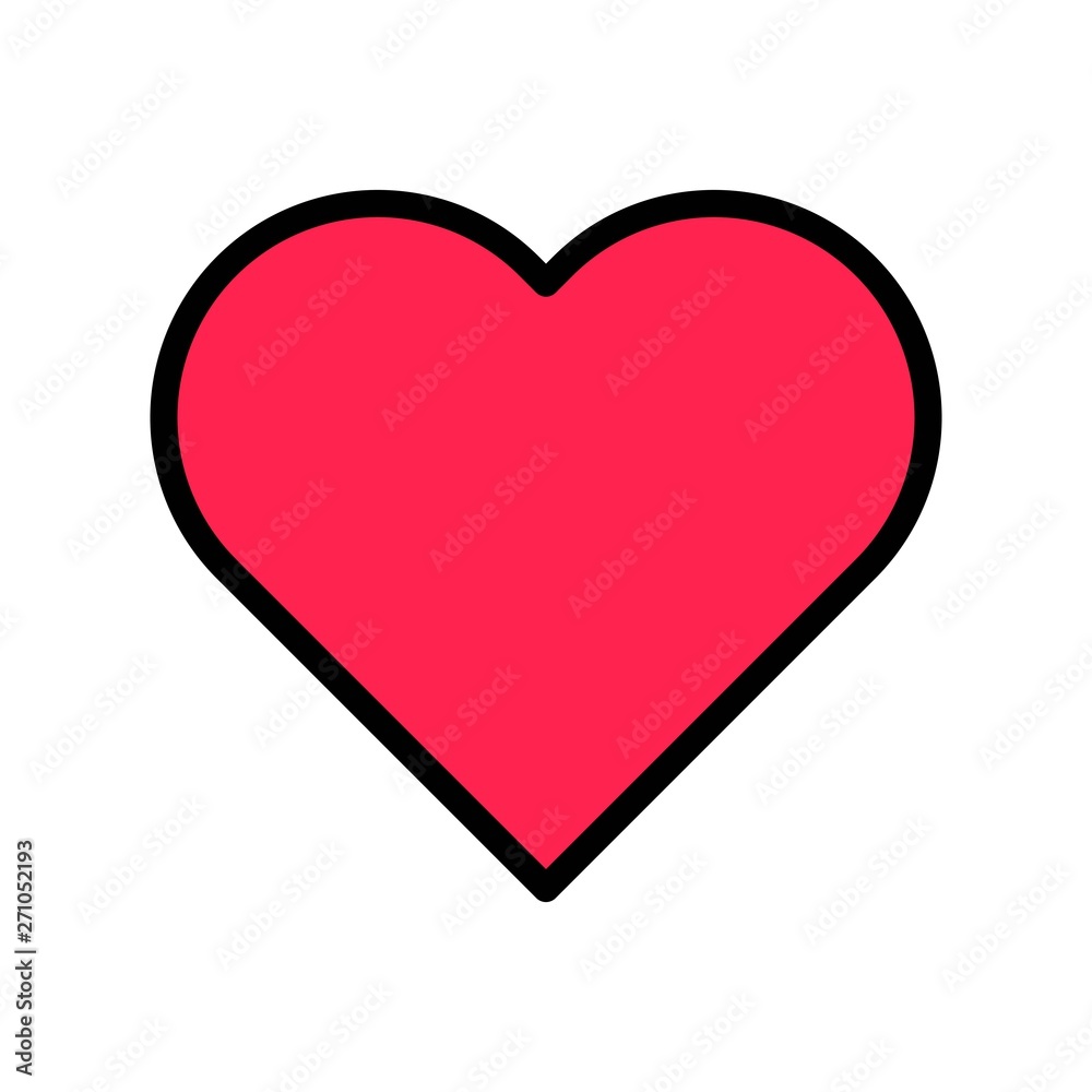 Heart vector, Social media filled editable stroke icon Heart vector, Social media filled editable stroke icon