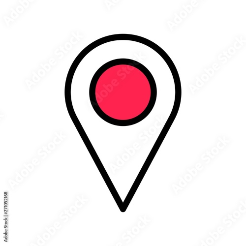 Free Download Pin vector, Social media filled editable stroke icon - GFXLoad