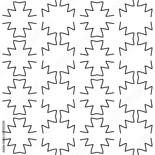 Minimalist design for printing on fabric  textiles. Geometric motif. One color - white on black. Seamless pattern. Vector illustration