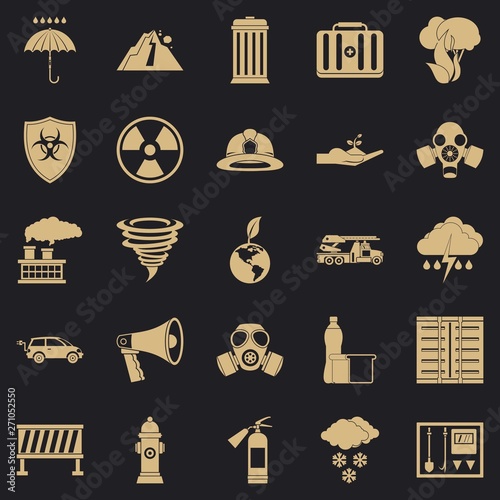 Affliction icons set. Simple set of 25 affliction vector icons for web for any design