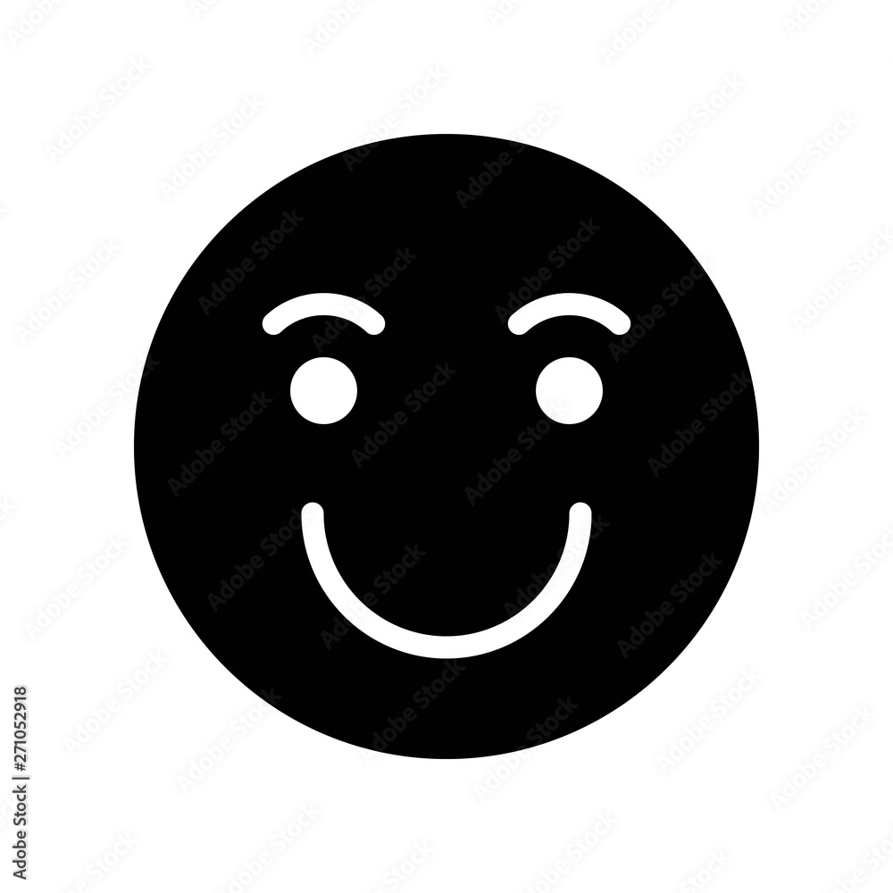 Fototapeta premium Emoticon vector, Social media solid style icon