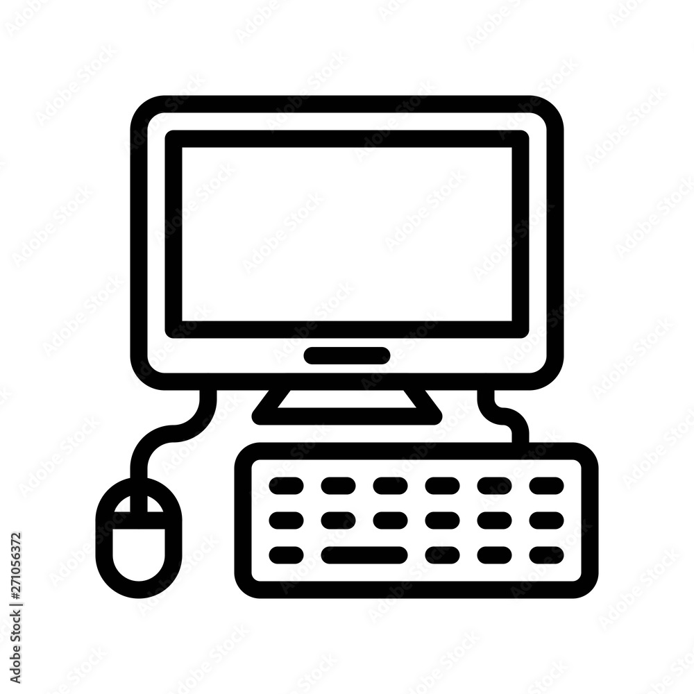 Computer vector, Electronic device line icon editable stroke Computer vector, Electronic device line icon editable stroke