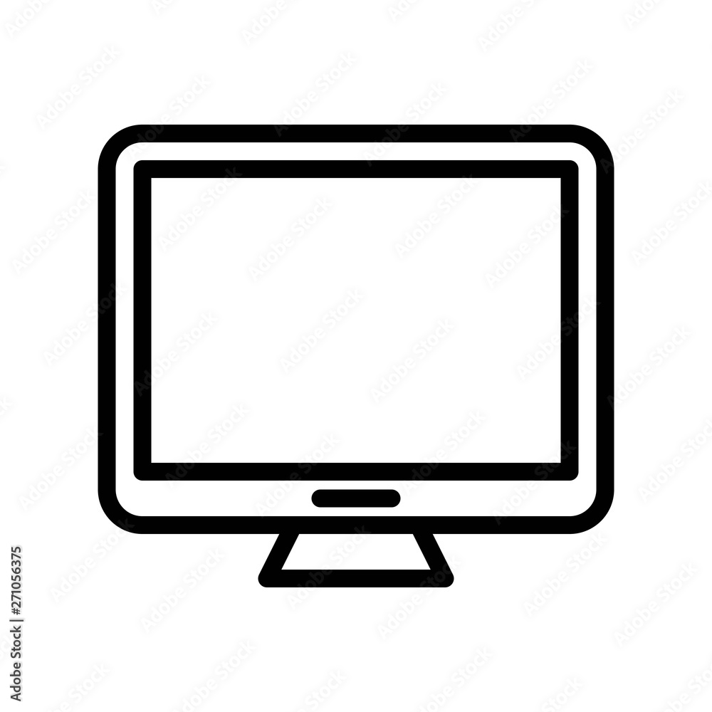 Computer monitor vector, Electronic device line icon editable stroke Computer monitor vector, Electronic device line icon editable stroke