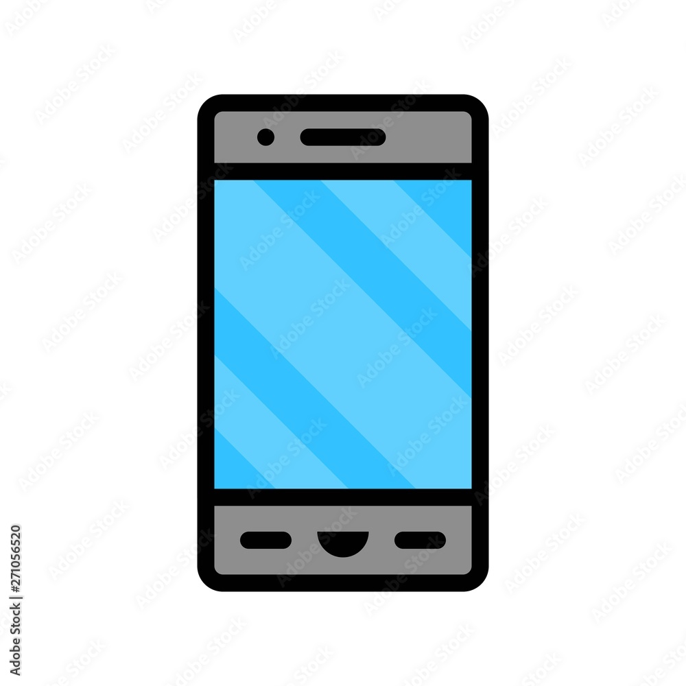 Cell phone vector, Electronic device filled icon editable stroke Cell phone vector, Electronic device filled icon editable stroke