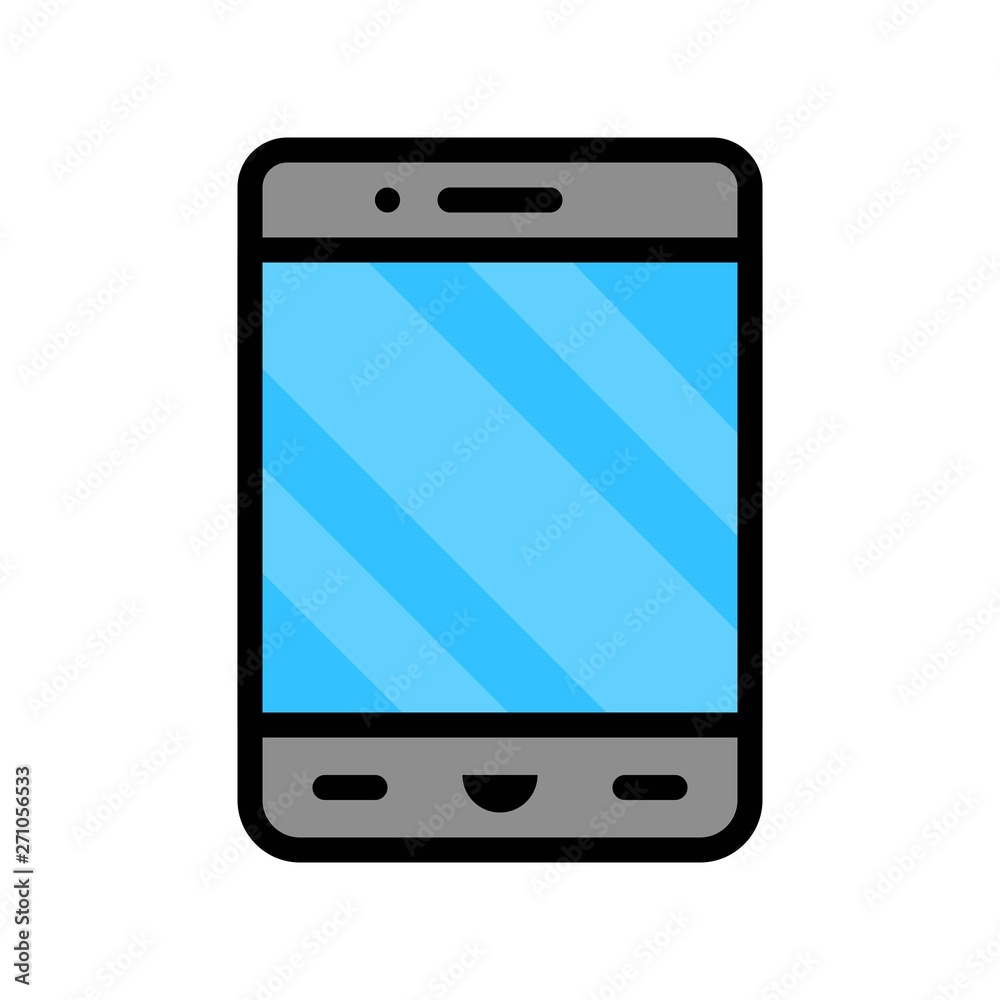 Cell phone vector, Electronic device filled icon editable stroke Cell phone vector, Electronic device filled icon editable stroke