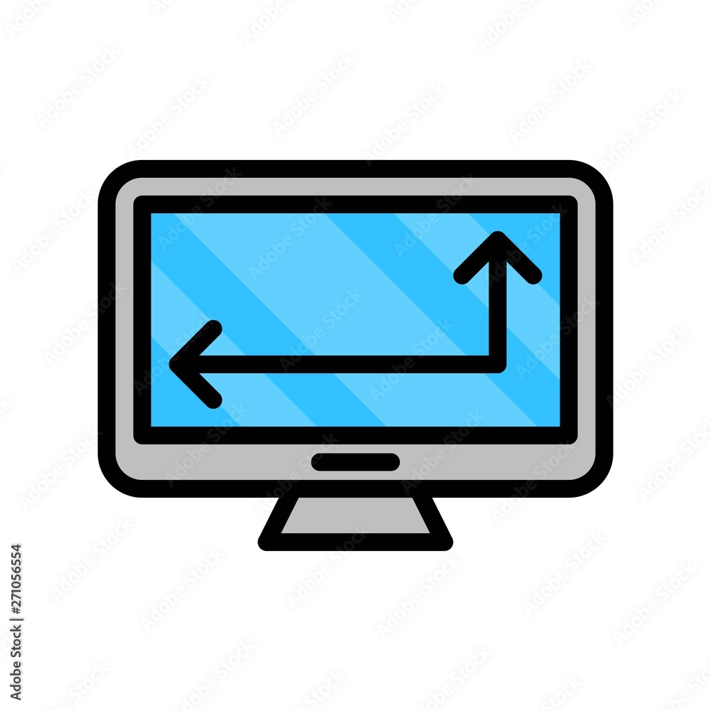 Computer monitor vector, Electronic device filled icon editable stroke Computer monitor vector, Electronic device filled icon editable stroke
