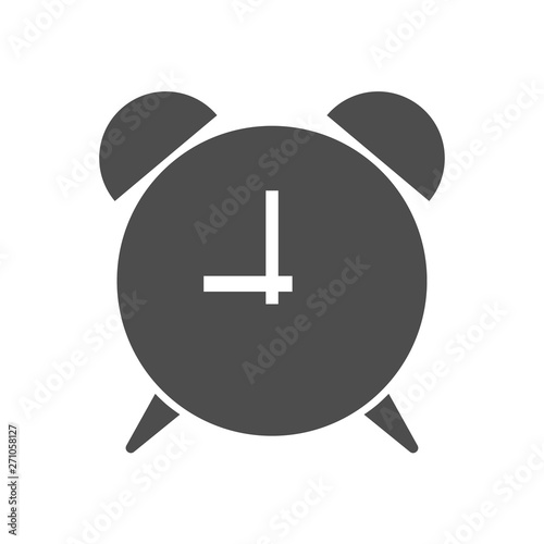 alarm clock vector icon isolated on white background. alarm clock flat icon for web, mobile and user interface design