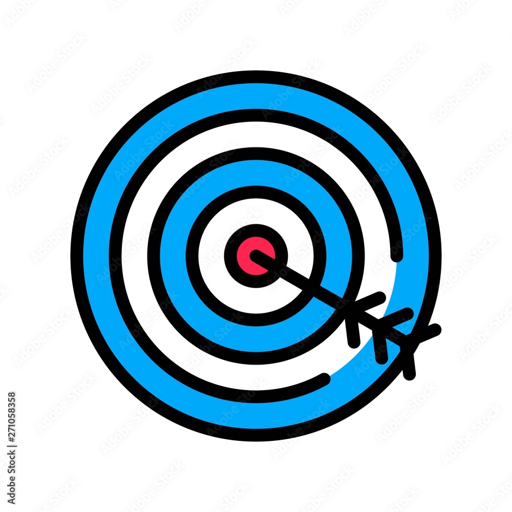 Target vector, Digital marketing filled icon editable stroke Target vector, Digital marketing filled icon editable stroke