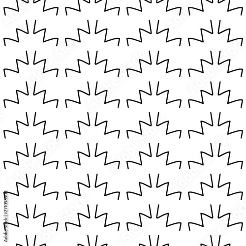 Fototapeta Naklejka Na Ścianę i Meble -  Minimalist design for printing on fabric, textiles. Geometric motif. One color - white on black. Seamless pattern. Vector illustration